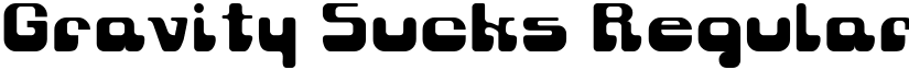 Gravity Sucks Regular font