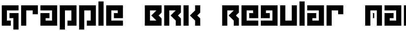 Grapple BRK Regular font