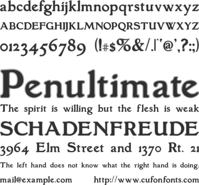 GranthamOutline font preview