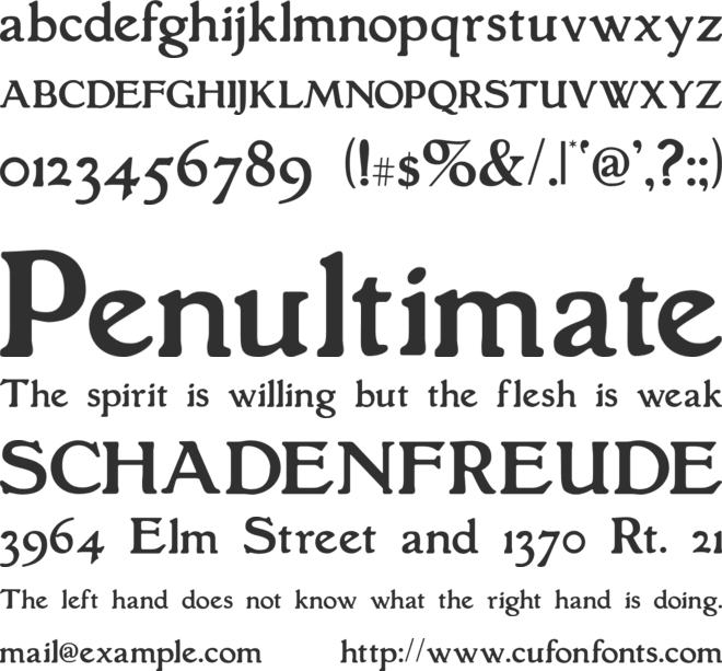 Grantham font preview