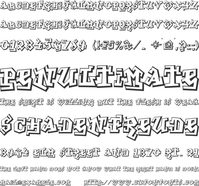 Graffiti Treat font preview