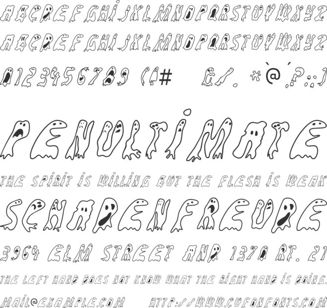 GroovyGhosties font preview