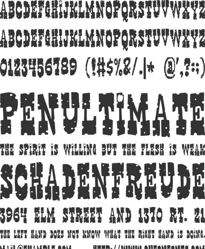 Gringo Nights font preview