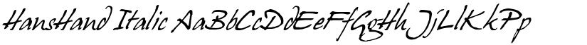 HansHand Italic font