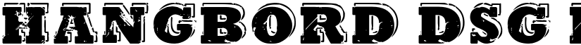 Hangbord DSG Regular font