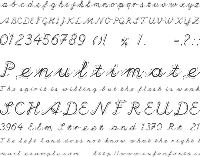Hand Garden font preview