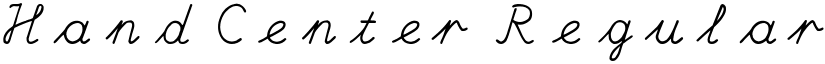 Hand Center Regular font
