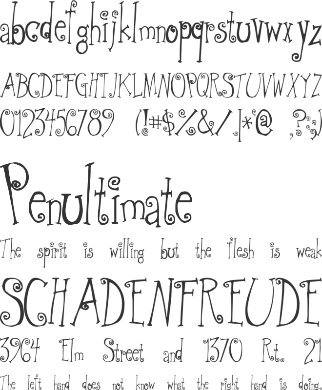 Greywolf Quirk font preview