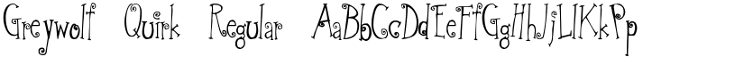 Greywolf Quirk Regular font