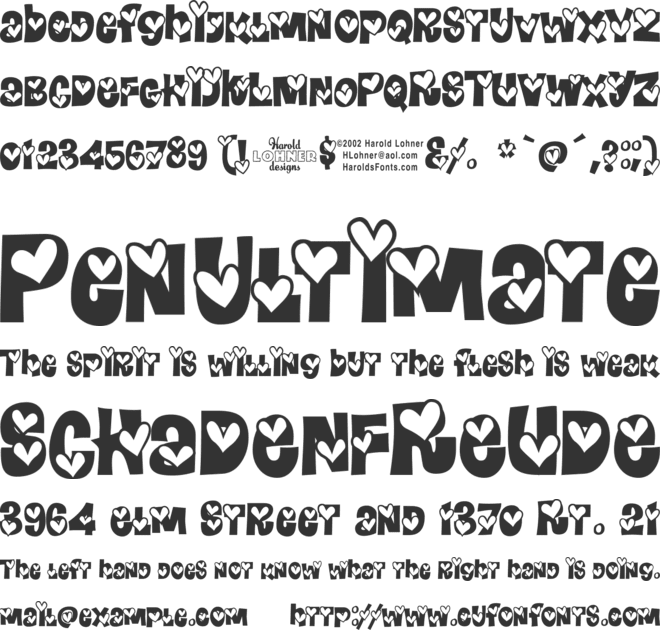 HeartlandRegular font preview