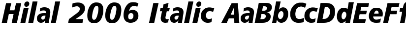 Hilal 2006 Italic font