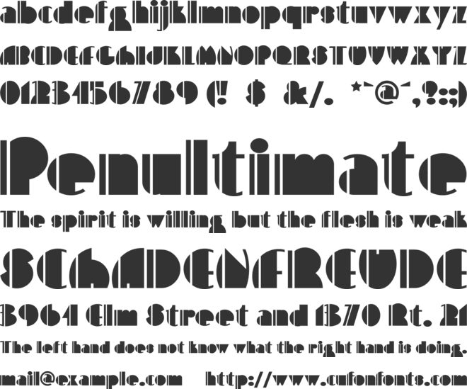 HighFive font preview