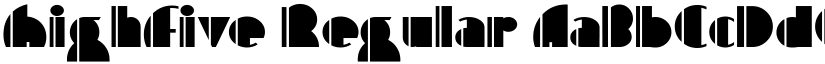 HighFive Regular font