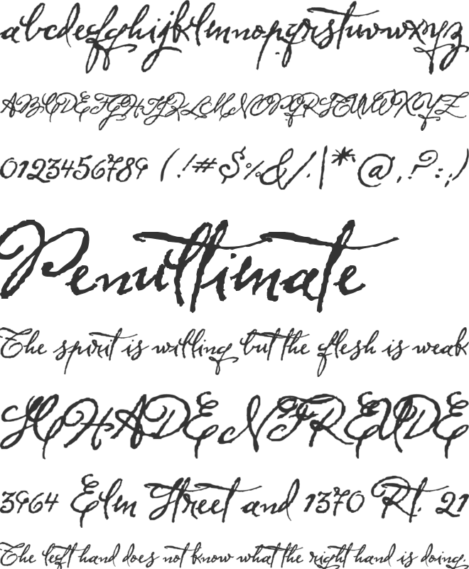 Herencia font preview