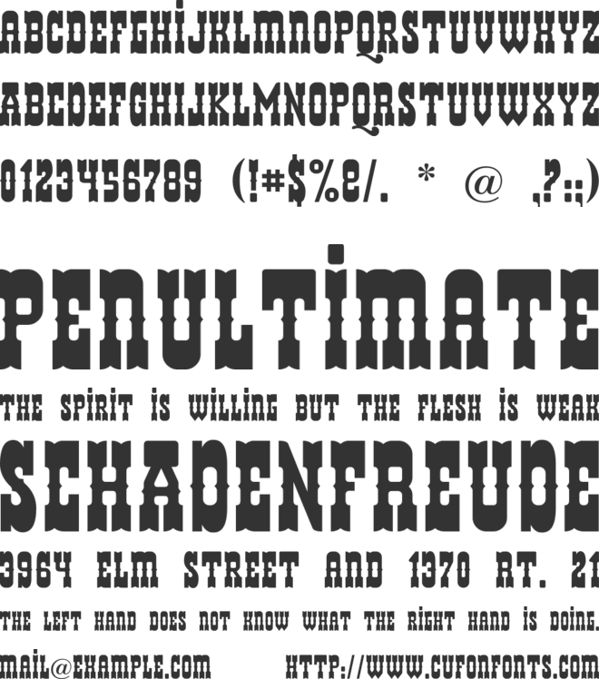 Helldorado font preview
