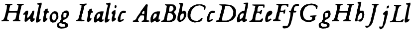Hultog Italic font