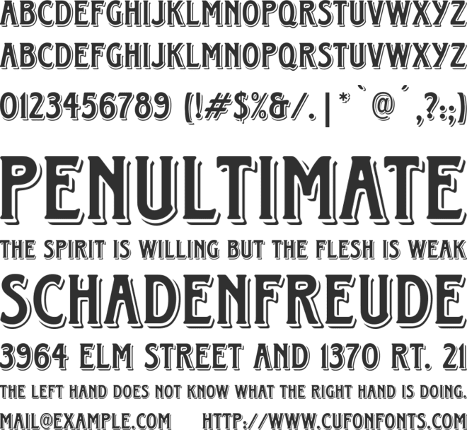 HorndonD font preview