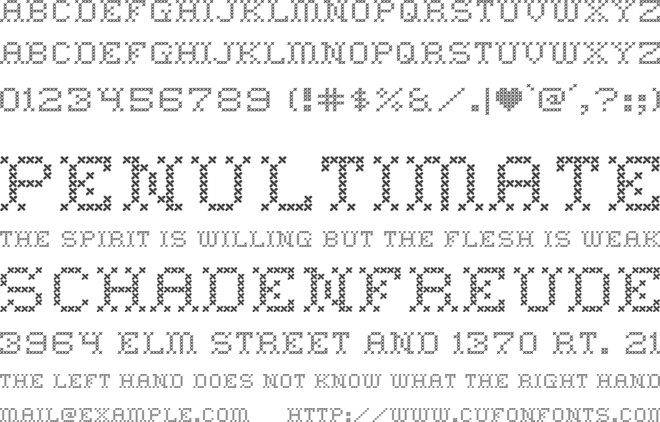 Home Sweet Home font preview
