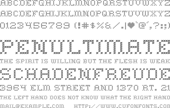 Home Sweet Home font preview