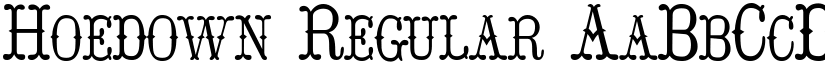 Hoedown Regular font
