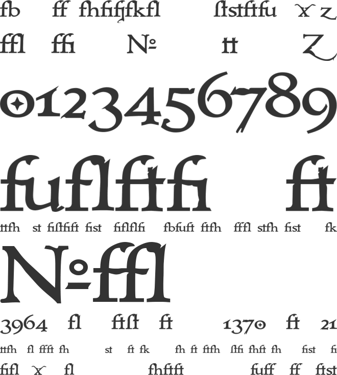 Immortal - Alternates font preview