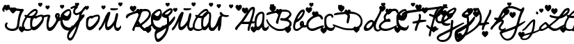 Iloveyou Regular font
