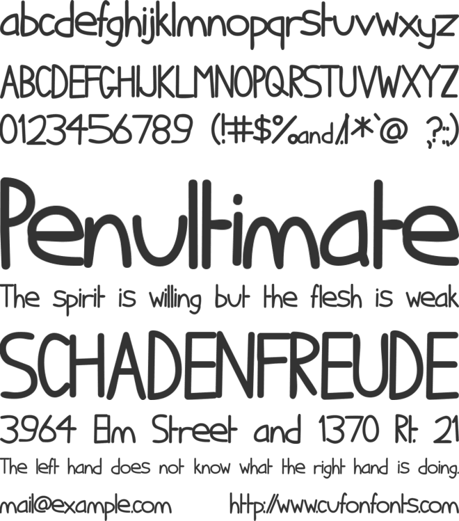 I hate Comic Sans font preview