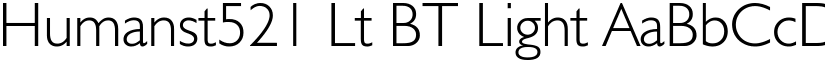 Humanst521 Lt BT Light font