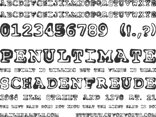 Insomnia font preview