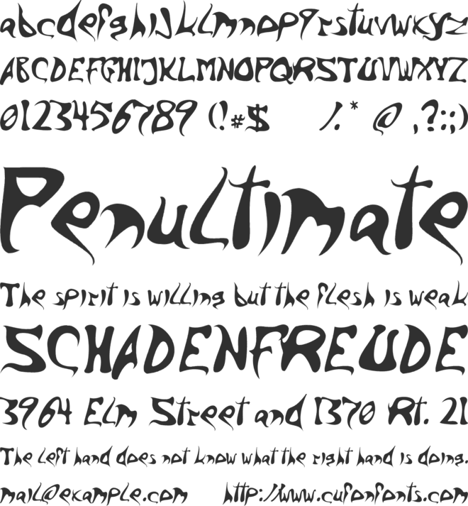 Barbed Ink font preview