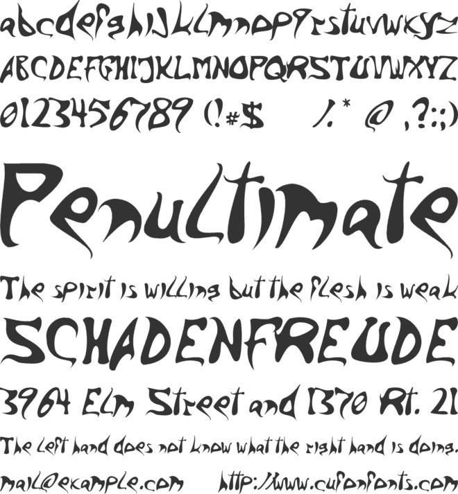 Barbed Ink font preview