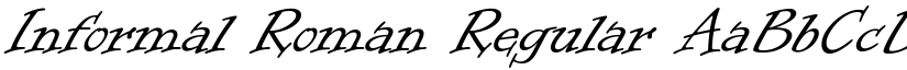 Informal Roman Regular font