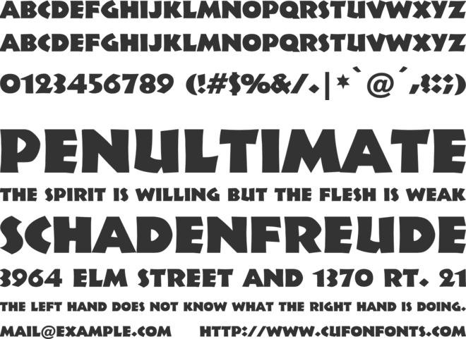 Informal011 Blk BT font preview