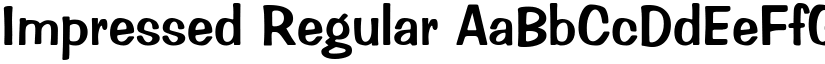 Impressed Regular font