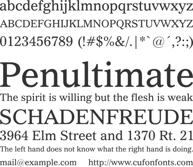 Imperium font preview