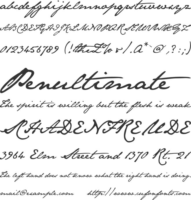 JaneAusten font preview