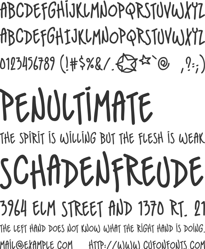 IndieStar BB font preview