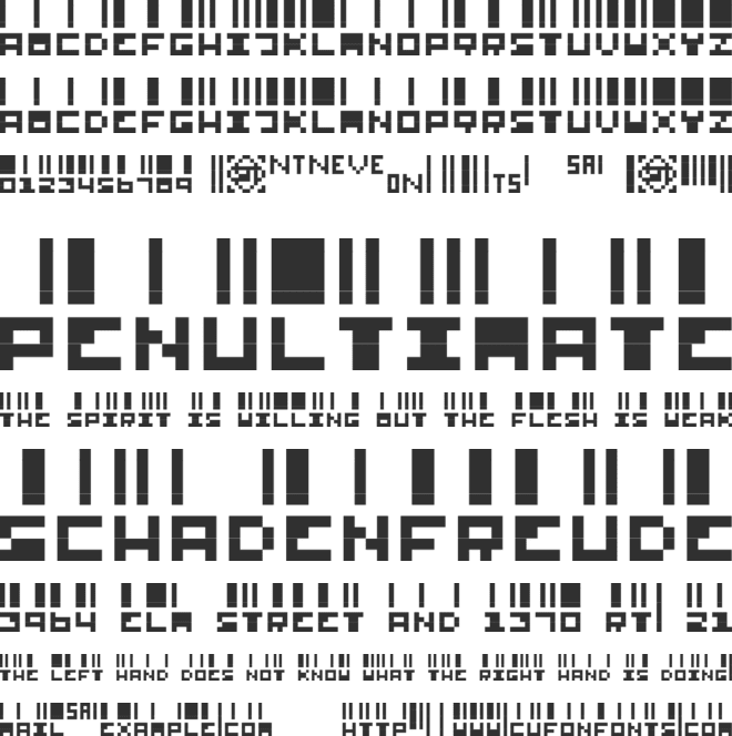 SmallBars font preview