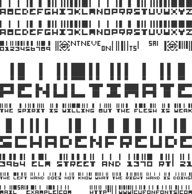 SmallBars font preview