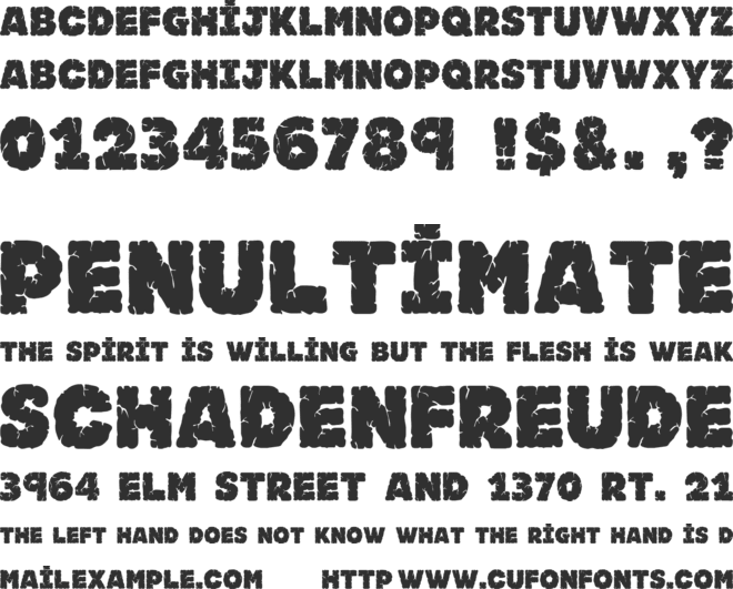 JFRockSolid font preview