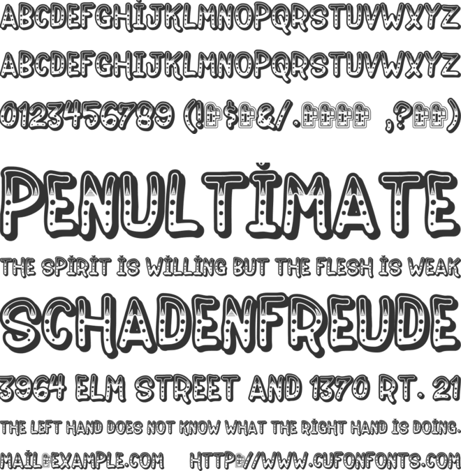 Jokewood font preview