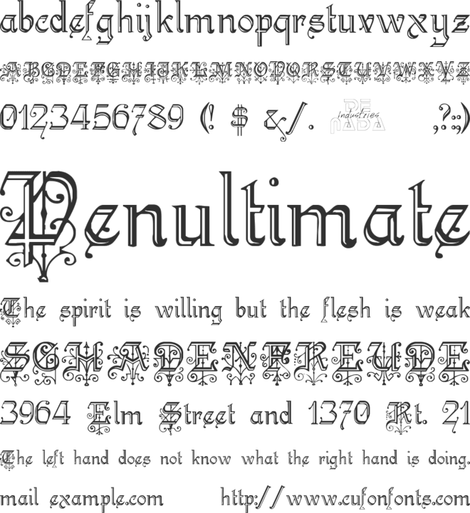 Kelly font preview