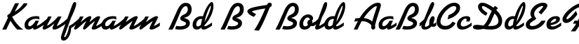 Kaufmann Bd BT Bold font
