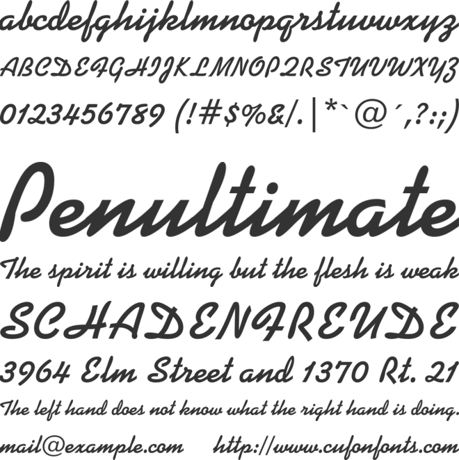 Kaufmann Bd BT font preview