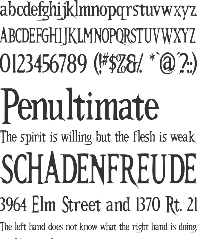 Kallamar font preview