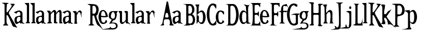 Kallamar Regular font