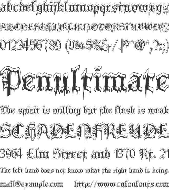 Kirli_Kar font preview