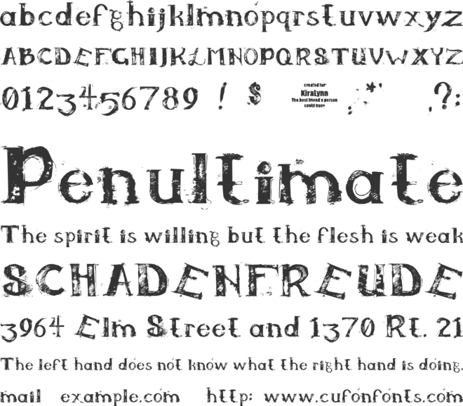 KiraLynn font preview