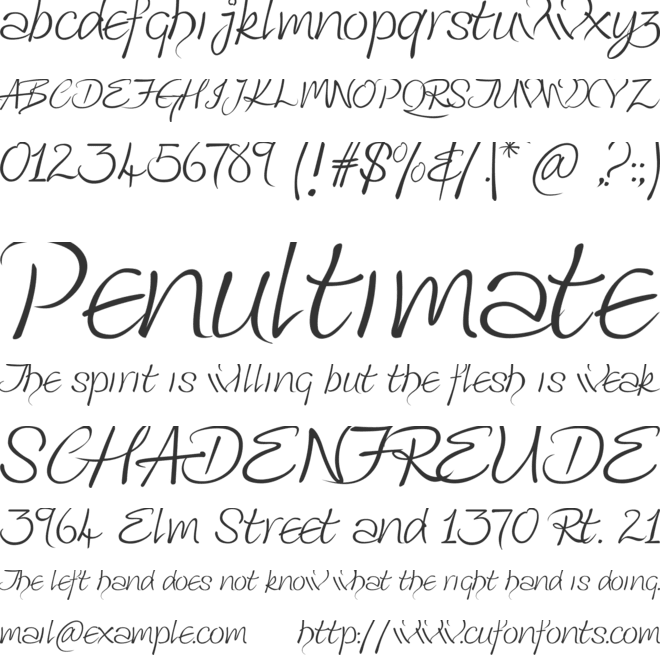 Kingthings Wrote font preview