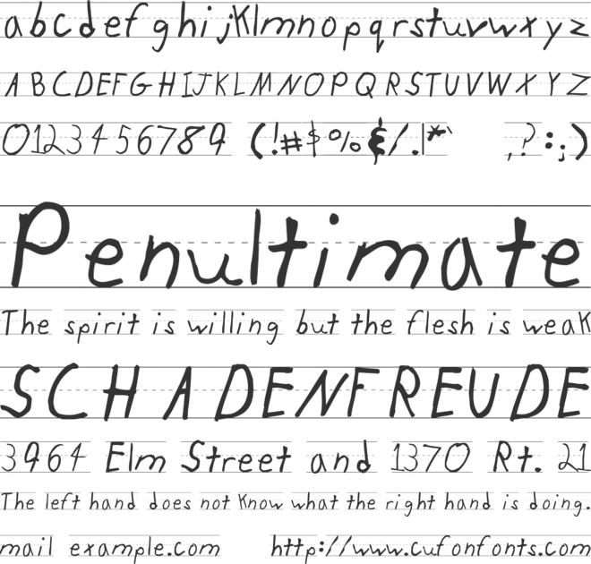 KidTYPERuled font preview